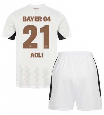 Bayer Leverkusen Amine Adli #21 Segunda Equipación Niños 2024-25 Manga Corta (+ Pantalones cortos)